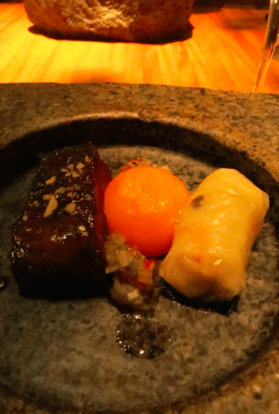 One of the many courses of a tasting menu at Maido