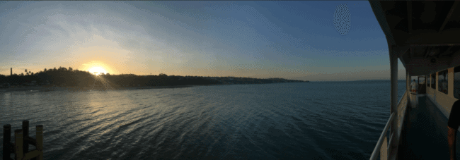 Sunset on the ferry from Vera Cruz to Salvador