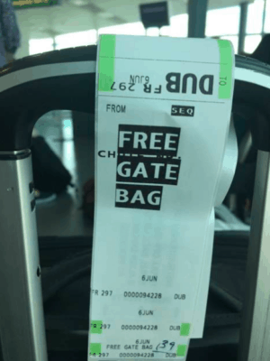 gate bag ryanair