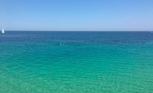 The coast of Puglia's stunning waters. Spiaggia de Porto Verde. Photo by Sarah Page Maxwell