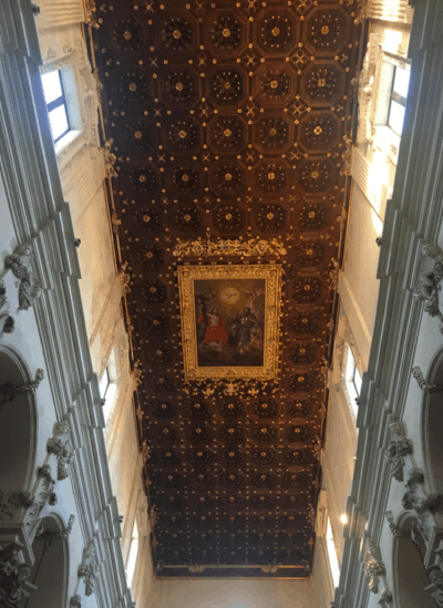 The ceiling of the Basilica di Santa Croce