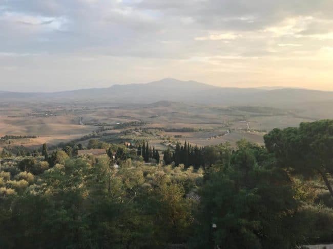 View from Pienza of the Val d'Orcia. Photo by Sarah Page Maxwell