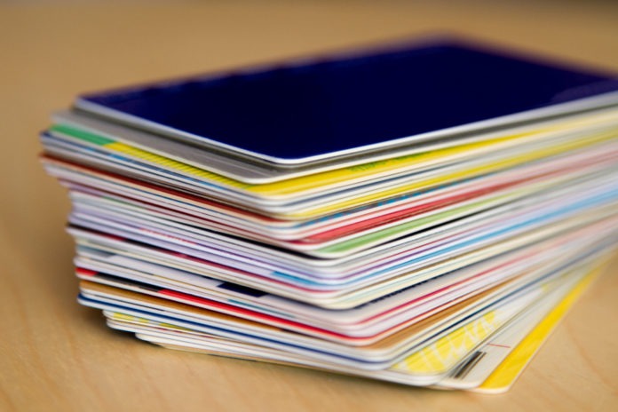 A stack of discount cards