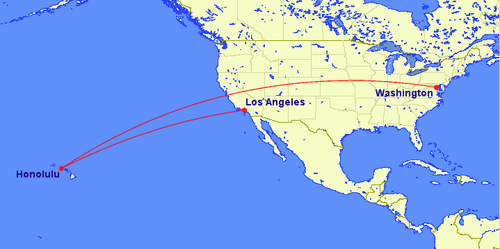 Anatomy of an Award LA to Hawaii to DC for 15k Turkish Miles