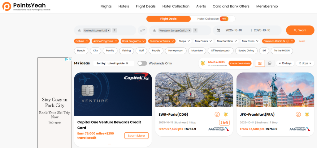 American Airlines and partner flights - Business