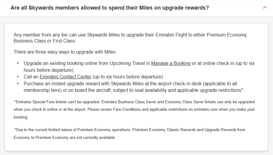 Emirates frequently asked questions