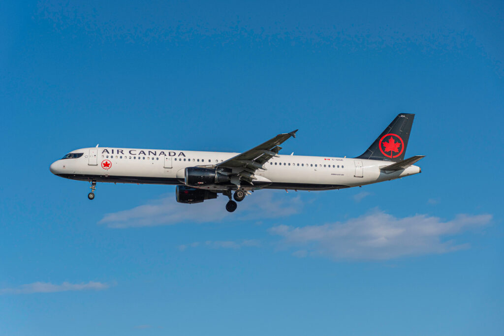 Air Canada Airbus A321 aircraft in flight