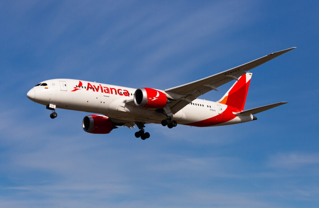 Avianca Boeing 787 Dreamliner aircraft in flight